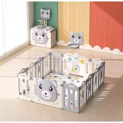 MYTS 16-Panel Owl Playpen W/ Lock Door