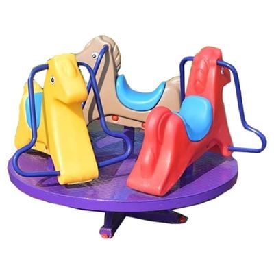 MYTS Triplet Horseback Merry Go Round Garden Playset