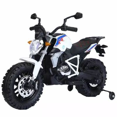 MYTS Ride-On Electric Motorbike W/ Wheels 12V - White