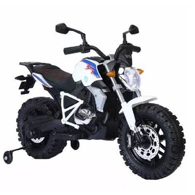 MYTS Ride-On Electric Motorbike W/ Wheels 12V - White