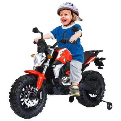 MYTS Ride-On Electric Motorbike W/ Wheels 12V - Red