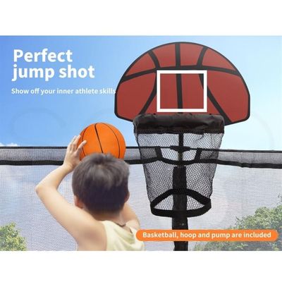 MYTS 8 Feet Trampoline Bounce And Jump For Kids & Basket Ball Hoop