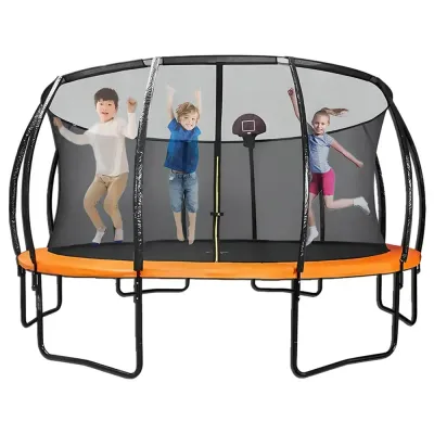 MYTS 10 Feet Trampoline Bounce And Jump For Kids & Basket Ball Hoop