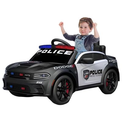 MYTS Police Car Dodge 12V Kids Car Rideon