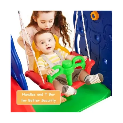 MYTS Combination Swing And Slide Playset With Basket Ball Hoop
