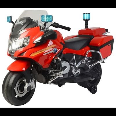 MYTS Ride On 12V Bmw Licensed Police Bike - Red