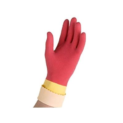 Vileda, Robust Tough 3 Layer Rubber Gloves, Red/Yellow, Medium, PK27884