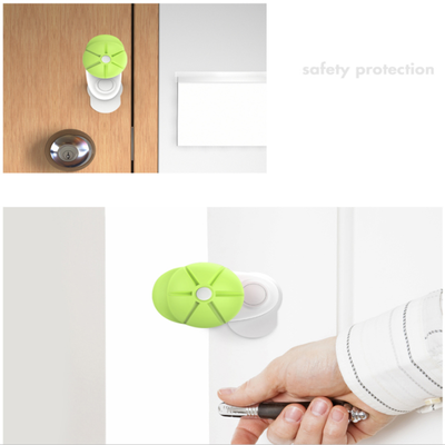 Baby Safe - Door Stopper - Green - Set of 4