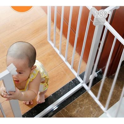 Baby Safe - Metal Safety Gate w / t 45cm Extension - White