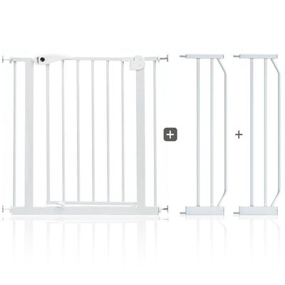 Eazy Kids Baby Safe - Metal Safety Gate W/T 20Cm X 2 Extension - White