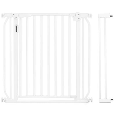 Baby Safe - Metal Safety LED Gate w / t 10cm Extension - White