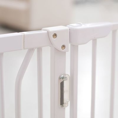 Baby Safe - Metal Safety LED Gate w / t 10cm Extension - White