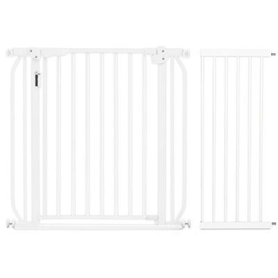 Baby Safe - Metal Safety LED Gate w / t 30cm Extension - White