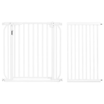 Baby Safe - Metal Safety LED Gate w / t 45cm Extension - White