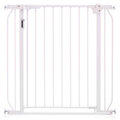 Eazy Kids Baby Safe - Metal Safety Led Gate W/T 30 Cm + 45 Cm Extension - White