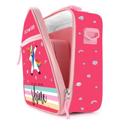 Eazy Kids Bento Boxes wt Insulated Lunch Bag Combo - Unicorn Pink