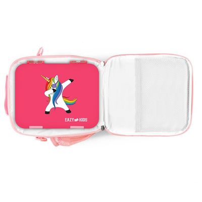 Eazy Kids Bento Boxes wt Insulated Lunch Bag Combo - Unicorn Pink