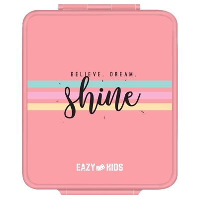 Eazy Kids Bento Boxes wt Insulated Lunch Bag combo - Shine Unicorn Pink