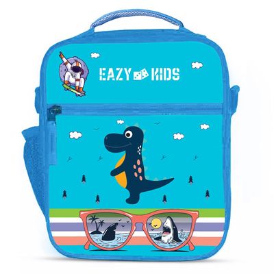 Eazy Kids Bento Boxes wt Insulated Lunch Bag Combo - Jawsome Shark Blue