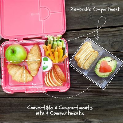 Eazy Kids Bento Boxes wt Insulated Lunch Bag Combo - Tropical Pink