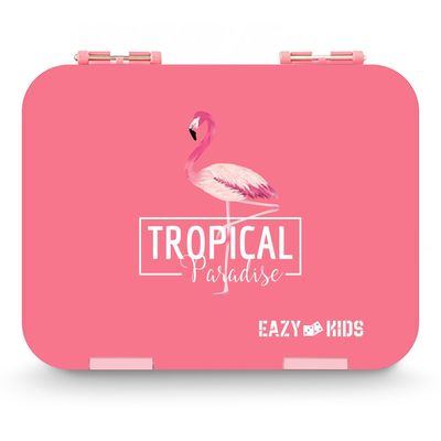 Eazy Kids Bento Boxes wt Insulated Lunch Bag Combo - Tropical Pink