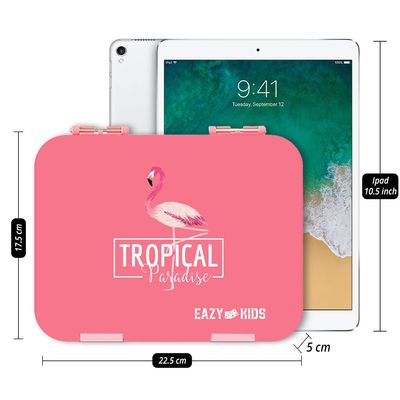 Eazy Kids Bento Boxes wt Insulated Lunch Bag Combo - Tropical Pink