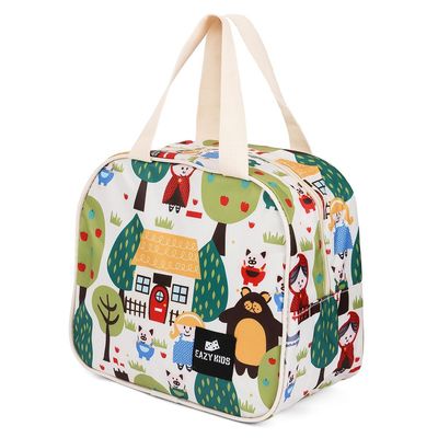 Eazy Kids Bento Box wt Insulated Lunch Bag & Cutter Set -Combo - Avocado