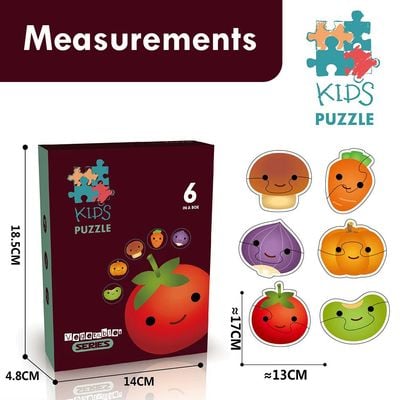 Little Story 6 - in - 1 Matching Puzzle Educational & Fun Game - Vegetables