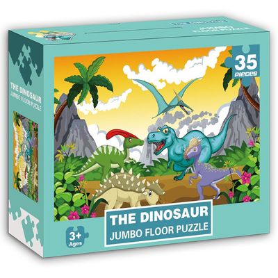 Little Story Jumbo Floor Jigsaw Puzzle Educational & Fun Game (Dinosaurs World) - 35 pcs