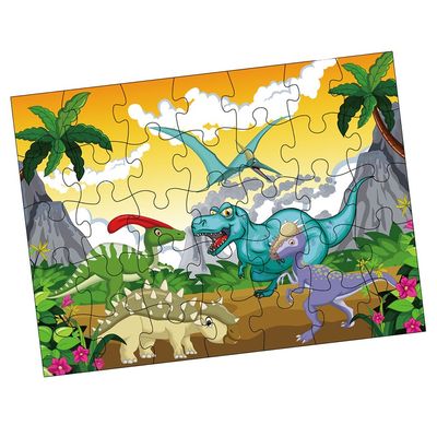 Little Story Jumbo Floor Jigsaw Puzzle Educational & Fun Game (Dinosaurs World) - 35 pcs