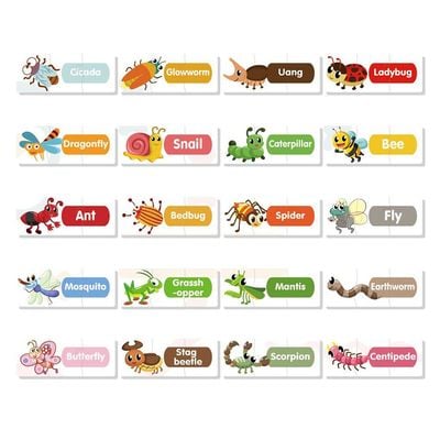 Little Story 20 - in - 1 Matching Puzzle Educational & Fun Game - Insects