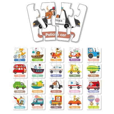 Little Story 20-in-1 Matching Puzzle Educational & Fun Game - Transport