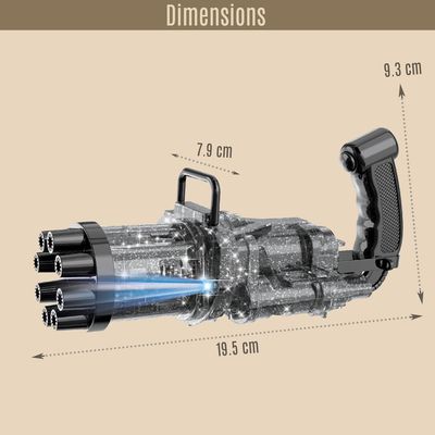 Little Story - 8 Holes Bubble Machine Kids Gun - Black