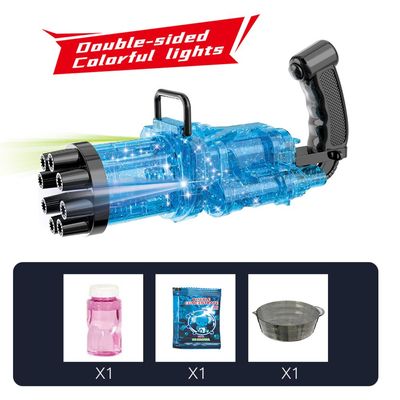 Little Story - 8 Holes Bubble Machine Kids Gun - Blue