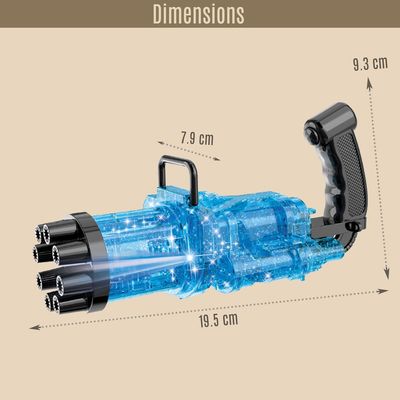 Little Story - 8 Holes Bubble Machine Kids Gun - Blue