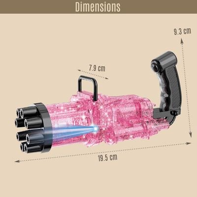 Little Story - 8 Holes Bubble Machine Kids Gun - Pink