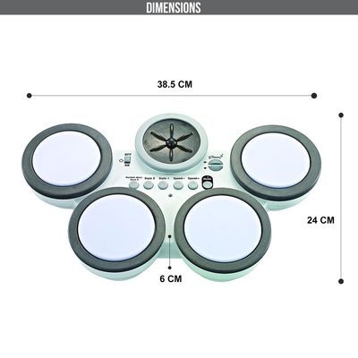 Little Story - Kids Electronic Drum Set - Grey