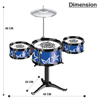 Little Story - Kids Drum Set Musical Instrument - Blue