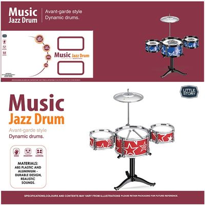 Little Story - Kids Drum Set Musical Instrument - Blue