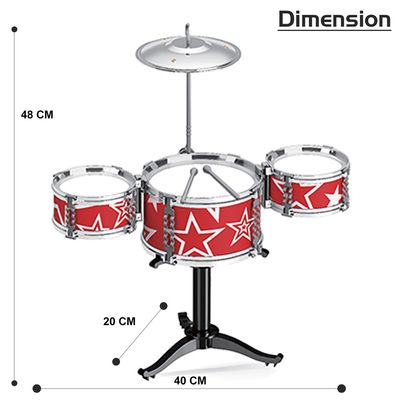 Little Story - Kids Drum Set Musical Instrument - Blue