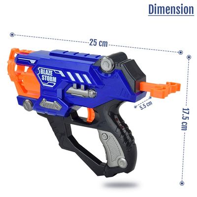 Little Story Kids Manual Bullet Gun wt 10pcs Soft Bullets - Blue