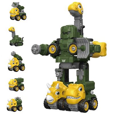 Little Story - Kids Toy 5in1 Dinosaur Robot Transformation Vehicle - Green