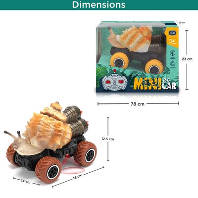 Little Story - Kids Toy 2 Channel Snail Car wt Remote Control - Brown