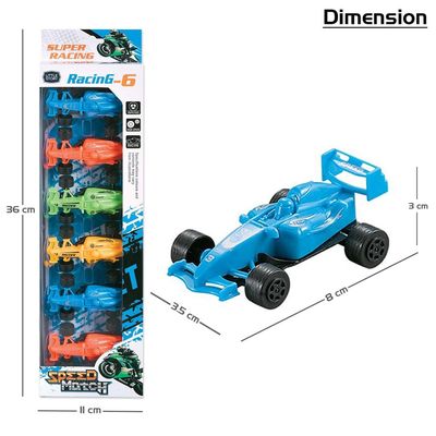 Little Story - Kids Toy Pull Back F1 Series Cars - Set of 6pcs