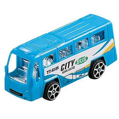 Little Story - Kids Toy Pull Back Bus and Motor Car - Set of 6pcs