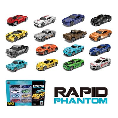 Little Story 8Pcs Slide Die Cast Toy Rapid Car Set