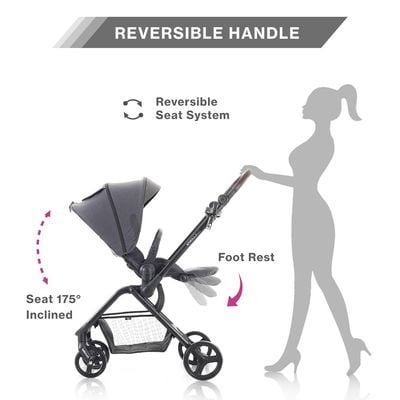 Teknum STROLL - 1 Reversible Travel Stroller - Grey