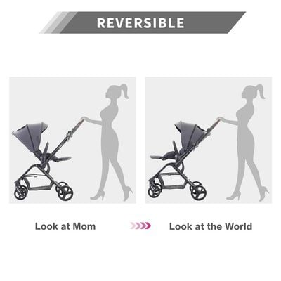 Teknum STROLL - 1 Reversible Travel Stroller - Grey