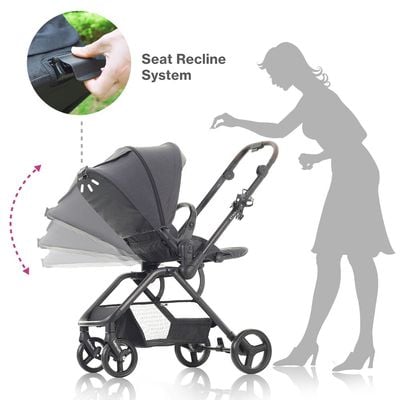 Teknum STROLL - 1 Reversible Travel Stroller - Grey