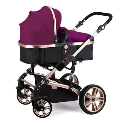 Teknum 3 in 1 Pram stroller with Sunveno Fashion Diaper Tote Bag - Wine